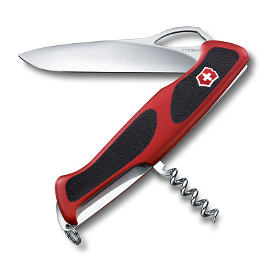 Нож перочинный VICTORINOX RangerGrip 63 130 мм 5 функций с фиксатором лезвия красный с чёрным