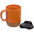 Кружка с пробковой подставкой Corky Walk, оранжевая - Фото 3