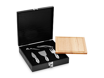 Подарочный набор для вина Mino (Черный, серебристый, светло-коричневый)