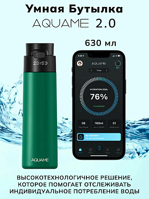 Умная бутылка-термос Aquame 2.0, золото