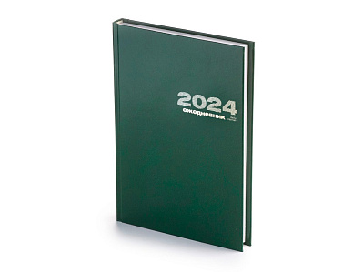 Ежедневник А5 датированный Бумвинил на 2025 год (Зеленый)