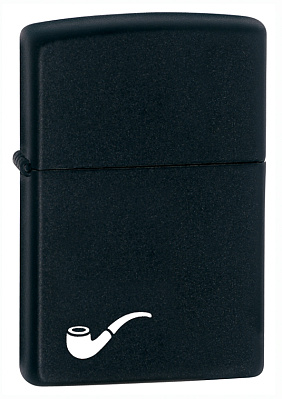 Зажигалка для трубок ZIPPO Pipe с покрытием Black Matte, латунь/сталь, чёрная, матовая, 36x12x56 мм (Черный)