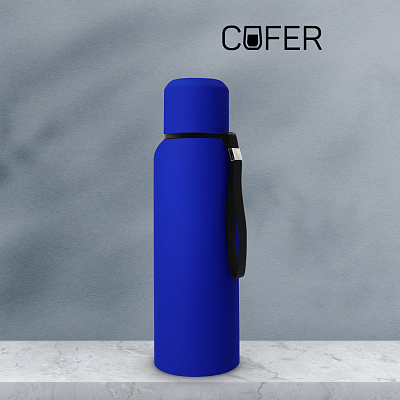 Термос S-travel New софт-тач с датчиком температуры 750 мл (синий) (Синий)