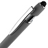 Ручка шариковая Pointer Soft Touch со стилусом, серая - Фото 4