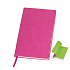 Бизнес-блокнот "Funky" А5,  розовый с  зеленым  форзацем, мягкая обложка, в линейку - Фото 1