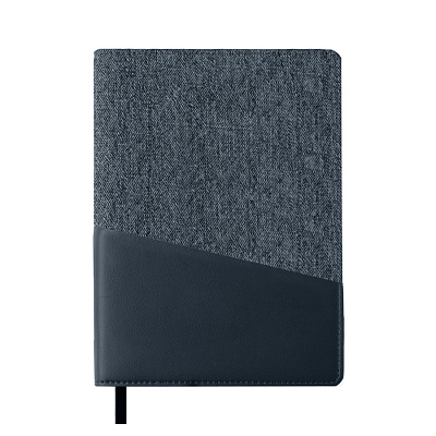 Ежедневник недатированный DENIM, синий, формат А5, блок в линейку