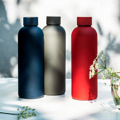 Термобутылка вакуумная герметичная Прима (Prima), серая