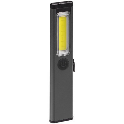 Фонарик-факел аккумуляторный Wallis с магнитом  (Серый)