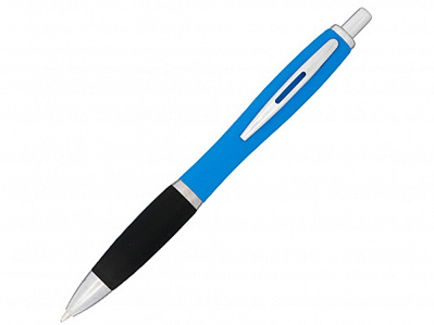 Ручка металлическая шариковая Nash прорезиненная (Морская волна/черный/серебристый)
