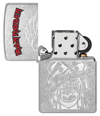 Зажигалка ZIPPO Iron Maiden с покрытием Street Chrome, латунь/сталь, серебристая, 38x13x57 мм