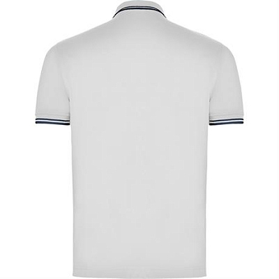 Футболка поло MONTREAL мужская, БЕЛЫЙ/МОРСКОЙ СИНИЙ 2XL