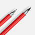 Ручка шариковая и вечный карандаш Diptych, ярко-красная - Фото 3