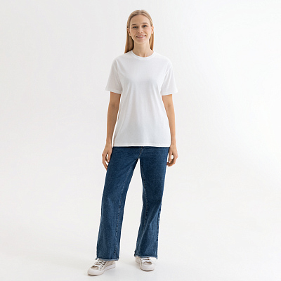 Футболка унисекс KRIS, 100% хлопок, 150 гр., белая (теплого оттенка), размер M