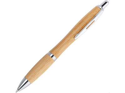 Ручка шариковая бамбуковая SAGANO (Серебристый)