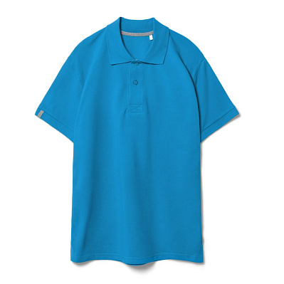 Рубашка поло мужская Virma Premium, бирюзовая (Бирюзовый)