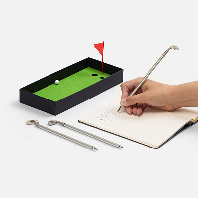 Настольный мини-гольф Golfink, черный с зеленым яблоком