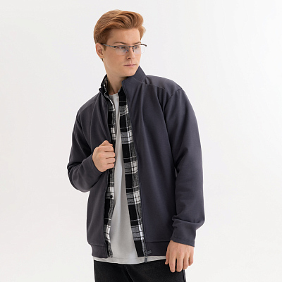 Толстовка на молнии Астин (Astin) антрацит, размер S/M