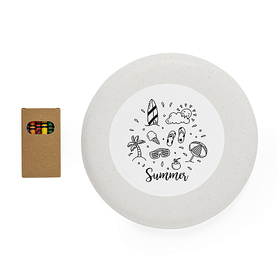 Фрисби-раскраска "Лето", натуральный