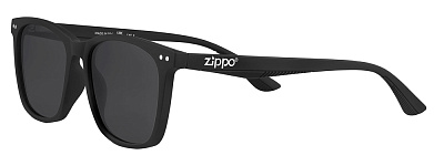 Очки солнцезащитные ZIPPO, унисекс, чёрные, оправа из поликарбоната с покрытием soft touch (Черный)