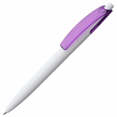 Ручка шариковая Bento, белая с фиолетовым (Фиолетовый)