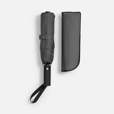 Зонт складной Smooth Move с плавным закрытием, серый