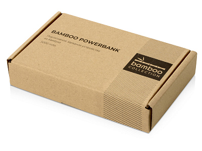 Внешний аккумулятор из бамбука Bamboo, 5000 mAh