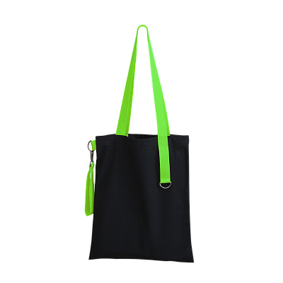 Шоппер Superbag black с ремувкой 4sb (чёрный с салатовым)