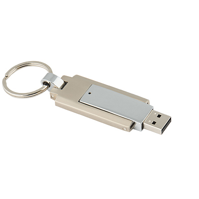 Металл 18 Брелок премиум, Серебро глянец, 4Гб