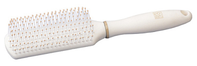 Щетка Dewal Beauty серия "Крем брюле" с пластиковым штифтом, прямоугольная (Бежевый)