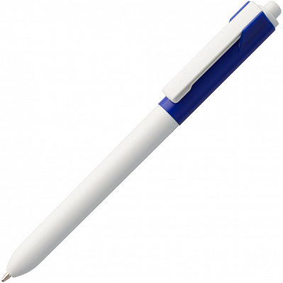 Ручка шариковая Hint Special, белая с синим (Синий)