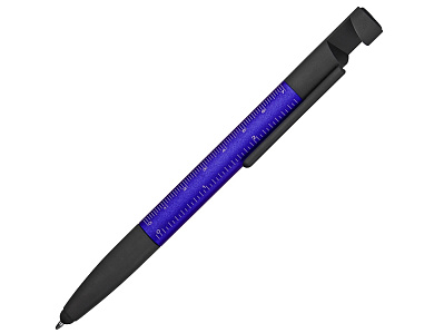 Ручка-стилус металлическая шариковая Multy (Темно-синий/черный)