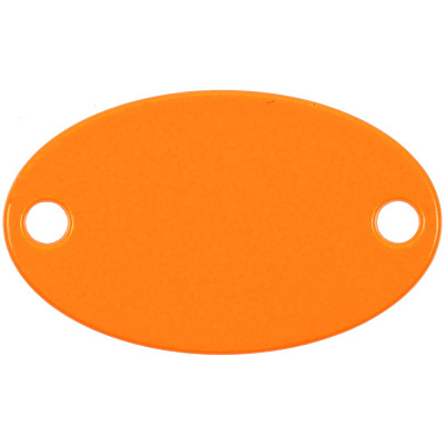 Шильдик металлический Alfa Oval, желтый неон (Оранжевый)