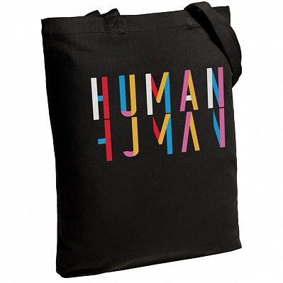 Холщовая сумка Human, черная (Черный)