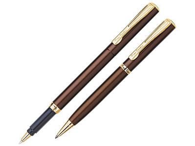 Набор Pen and Pen: ручка шариковая, ручка-роллер (Коричневый)