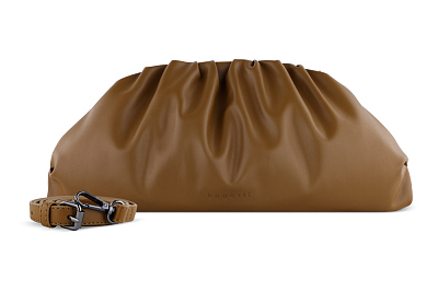 Сумка-пауч женская большая BUGATTI Mila, коньячная, полиуретан, 42 x 11 x 25 см