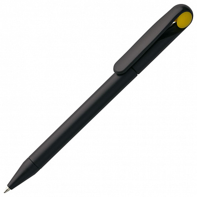 Ручка шариковая Prodir DS1 TMM Dot, черная с желтым (Желтый)