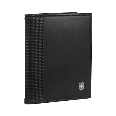 Визитница VICTORINOX Altius Alox с защитой от сканирования RFID, чёрная, натуральная кожа, 9x1x10 см