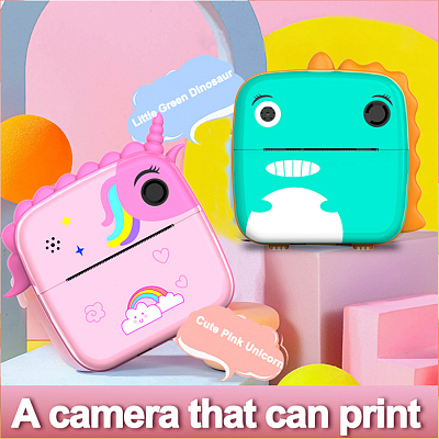 Детская камера c печатью фотографий Kid Joy Print Cam P23, бирюзовый