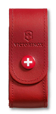 Чехол на ремень VICTORINOX для ножей 91 мм толщиной 2-4 уровня, кожаный  (Красный)