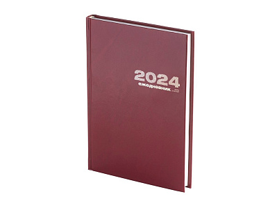 Ежедневник А5 датированный Бумвинил на 2025 год (Бордовый)