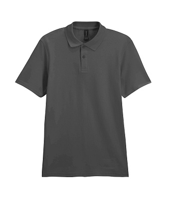 Футболка поло SOFTSTYLE ADULT DOUBLE PIQUE, БЕЛЫЙ L (Графитовый)