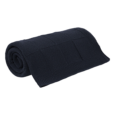 Плед Cella вязаный, синий (без подарочной коробки)