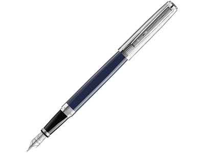 Ручка перьевая Exception22 SE Deluxe, F (Синий, серебристый, черный)