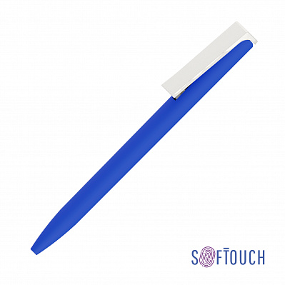 Ручка шариковая "Clive", покрытие soft touch  (Синий с белым)