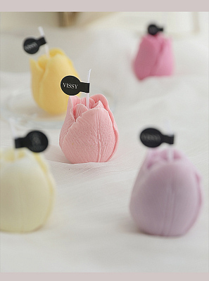 Свеча Тюльпан Оксфорд, сиреневый