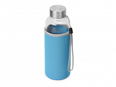 Бутылка для воды Pure c чехлом (Прозрачный, голубой)