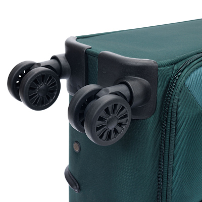 Чемодан TORBER Seyd, тёмно-зелёный, нейлон 600D, 36,5 х 19 х 54 см, 32 л