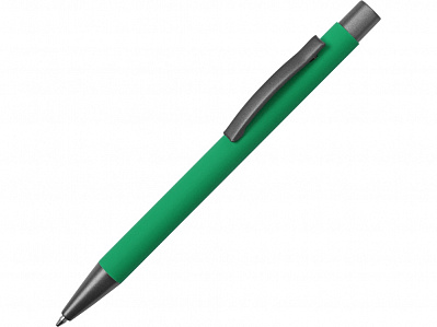 Ручка металлическая soft-touch шариковая Tender (Зеленый/серый)