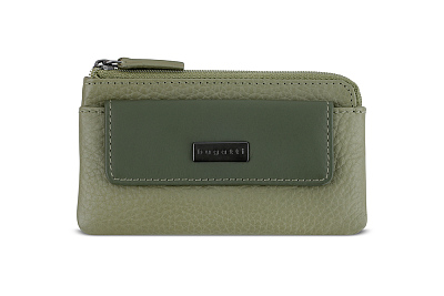 Ключница BUGATTI Sina, зеленая, воловья кожа/полиэстер, 13х1,5х7 см