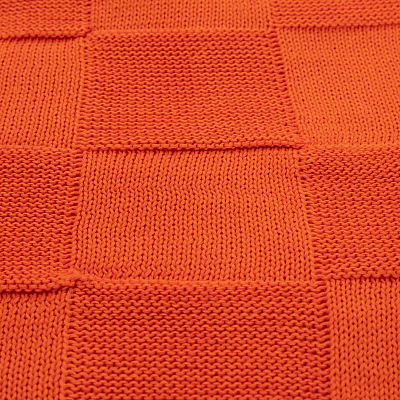 Плед Cella вязаный, оранжевый (без подарочной коробки)